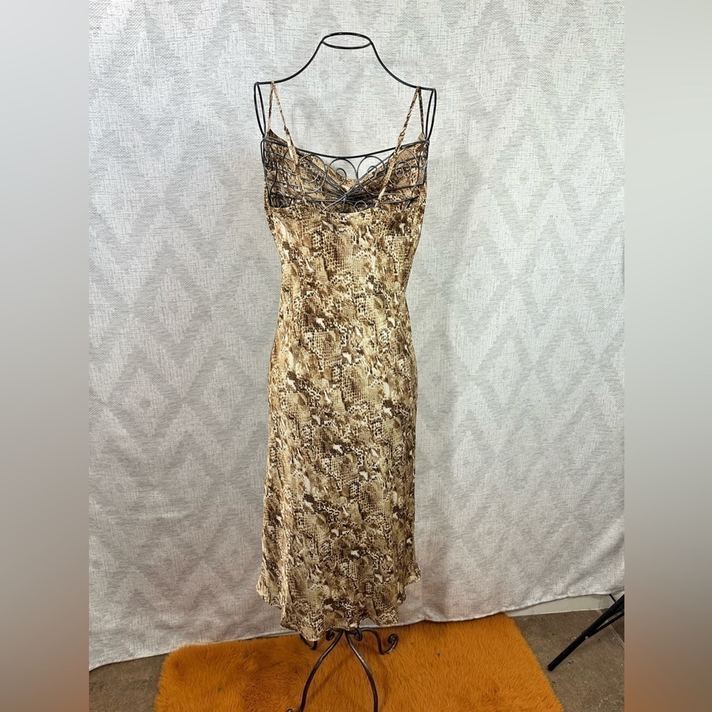 Forever 21 Snake print cowl neck maxi slip dress size S